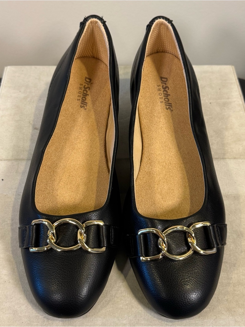 Dr. Scholl's Black Ballet Flats with Gold Accent, size 9, NWOT - Picture 7 of 11